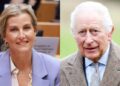 Honra da família real duquesa Sophie enquanto ela se levanta para o rei Charles