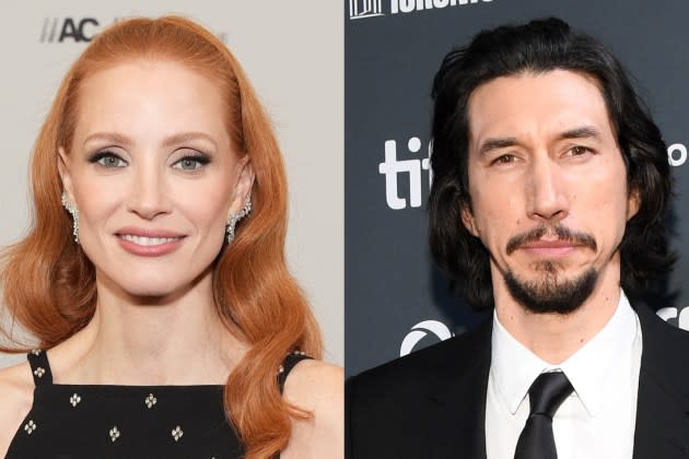 Jessica Chastain, driver Adam para estrelar drama mundial de arte na Apple TV+