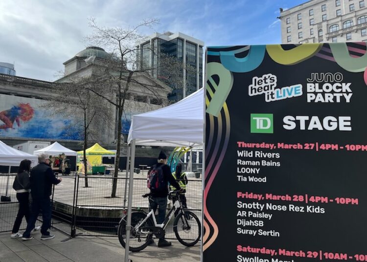 Juno Block Party: Música ao vivo grátis, caminhões de comida em Vancouver
