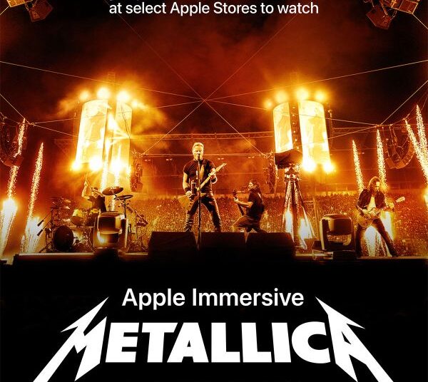 Metallica anuncia um novo filme de concerto imersivo da Apple Music