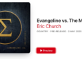 Novo Álbum de Eric Church, 'Evangeline vs The Machine', aparece no Apple Music com a data de lançamento de 2 de maio