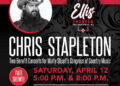 O Congresso de Música Country de Marty Stuart anuncia duas apresentações de arrecadação de fundos de Chris Stapleton no Ellis Theatre