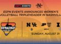 O Conselho de Esportes de Nashville anuncia a partida de vôlei Big Ten vs. SEC em Music City