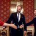 O Norueguês Royals recebe o presidente Zelenskyy durante a visita importante
