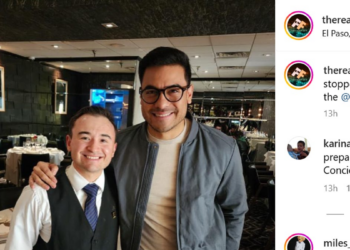 O cantor Carlos Rivera visto no Cafe Central antes do concerto de El Paso