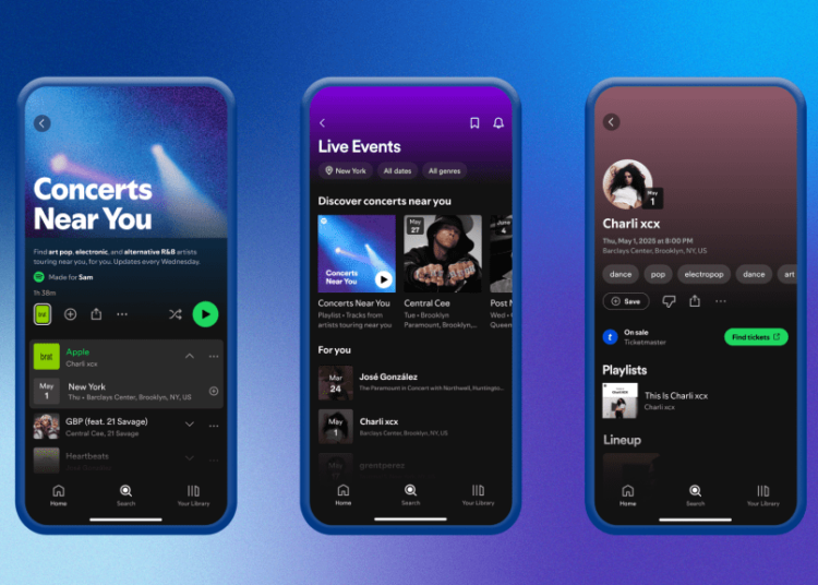 O novo recurso do Spotify 'Concerts' muda o jogo para fãs de música ao vivo