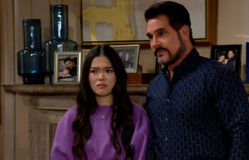 Luna (Lisa Yamada) e Bill (Don Diamont) no Bold e no Beautiful.