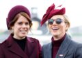 Princesa Eugenie e Zara Tindall Twin na Borgonha na pista de corrida