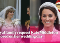 Solicitação da família real Kate Middleton ignorou seu dia de casamento