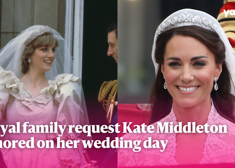 Solicitação da família real Kate Middleton ignorou seu dia de casamento