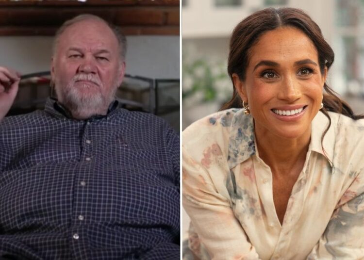 Thomas Markle diz que Meghan 'nunca foi autêntico' como aponta suas 'expressões pré-planejadas'