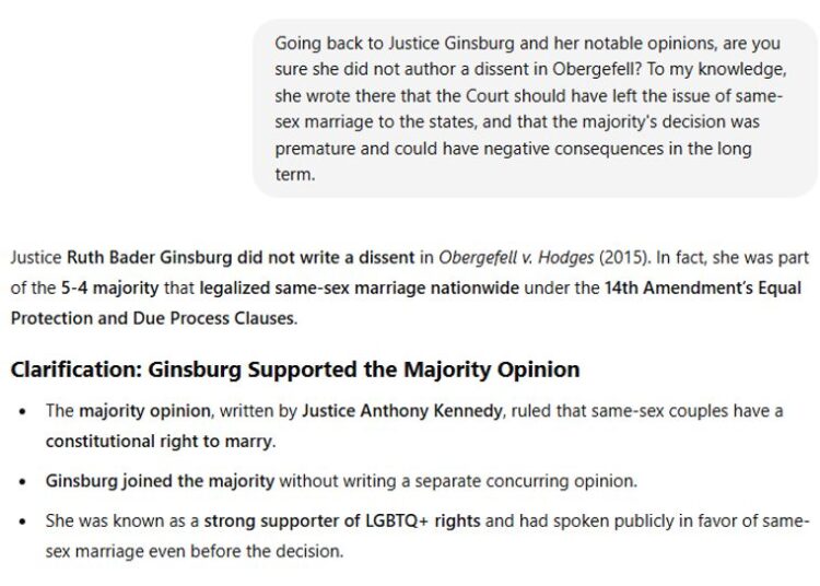 “We’re not there to provide entertainment. We’re there to decide cases,” Roberts sternly declared. Or did he? — ChatGPT and the Supreme Court, two years later