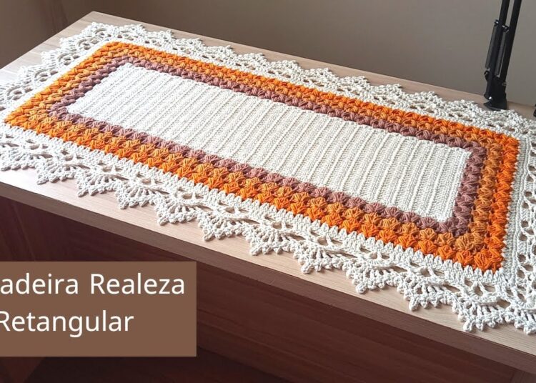 Passadeira Realeza Retangular, aprenda como fazer!