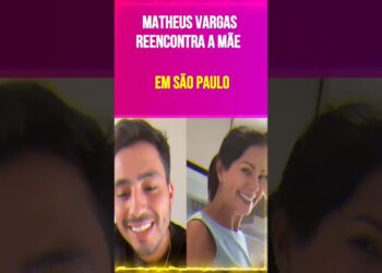 Matheus Vargas reencontra a mãe em São Paulo