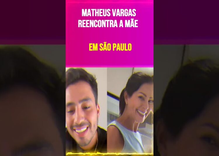 Matheus Vargas reencontra a mãe em São Paulo