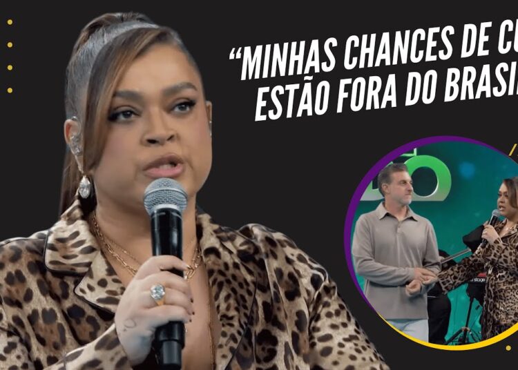 Preta Gil se emociona no Domingão e desabafa: “Minhas chances estão fora do Brasil”