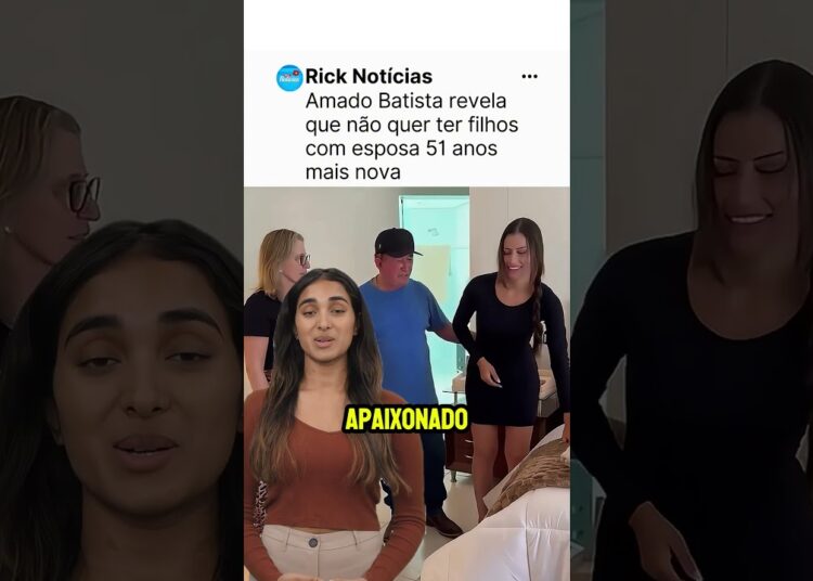 Amado Batista revela que não quer ter filhos com esposa 51 anos mais nova #amadobatista