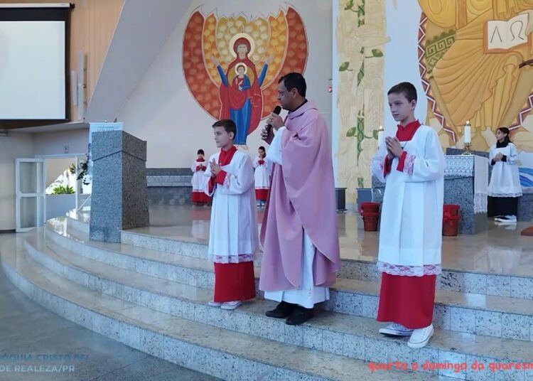 Santa Missa Paróquia Cristo Rei Realeza PR. Quarto domingo da quaresma 30.03.25.