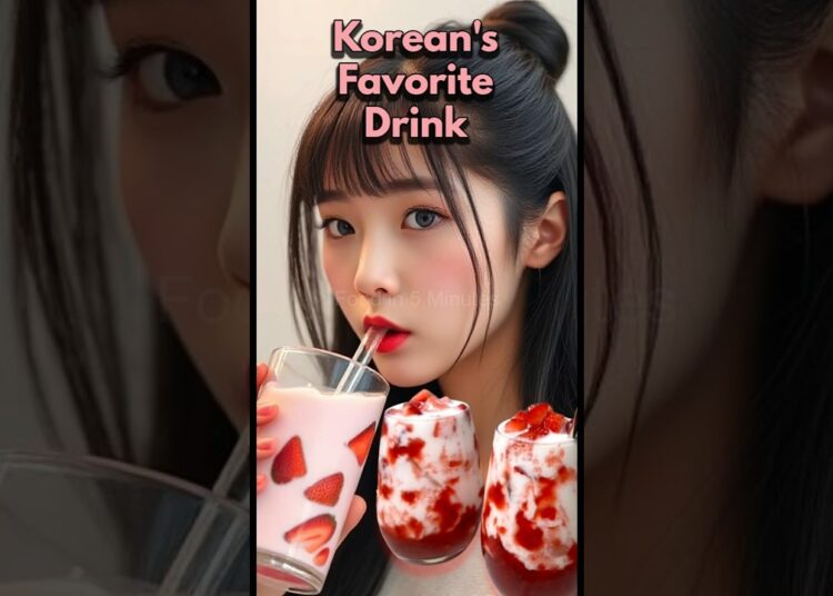 Koreans Celebrity’s Favorite Strawberry Milk 😍 #shorts #quickrecipes #fyp #kpop