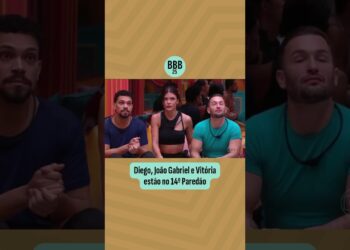 BBB 25: Diego, João Gabriel e Vitória estão no 14º Paredão