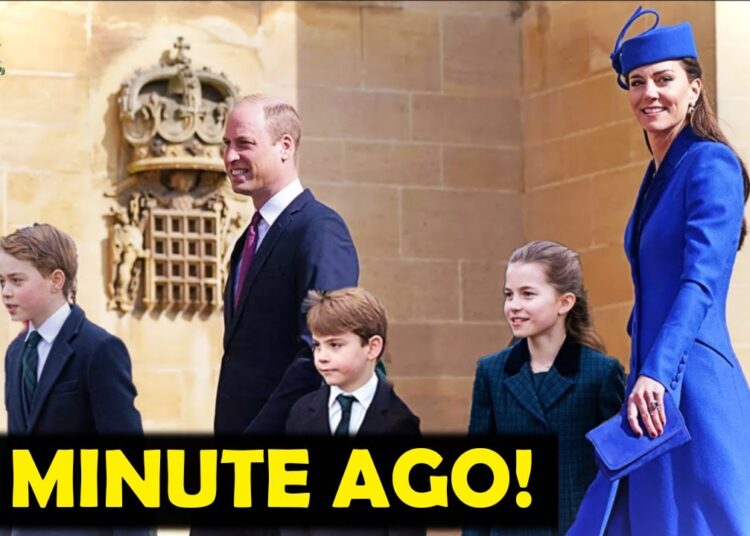 ROYALS IN SHOCK! William, Catherine & Their Children Make A Grand Entrance To Easter Church