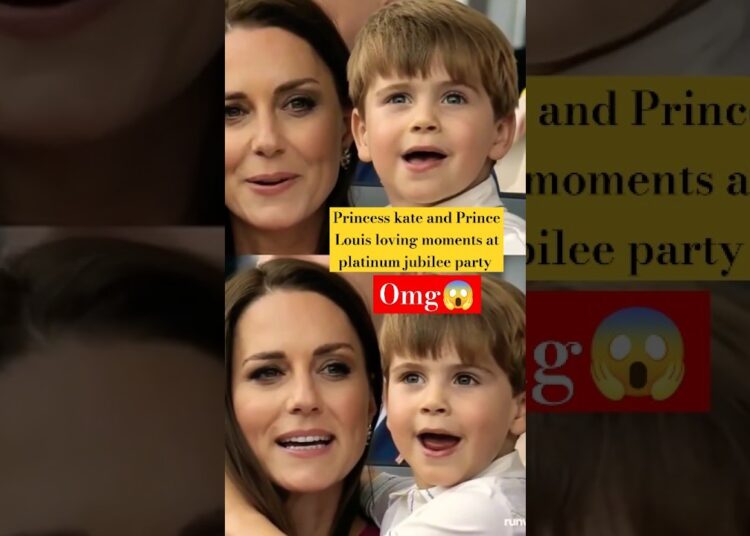 Princess kate and Prince Louis loving moments at Queen platinum jubilee party #shorts #katemiddleton