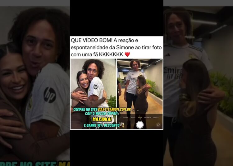 Simone tirando foto com fã #famosos #noticias #fofocadodia #fofocas #ultimasnoticia