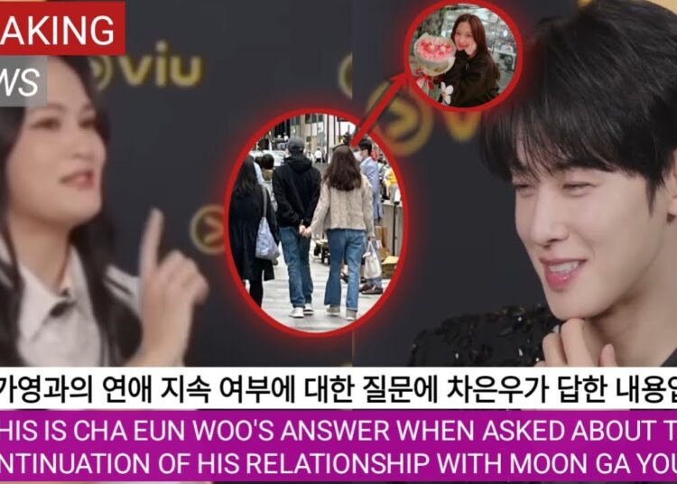 Here’s Cha Eun Woo’s answer when asked about the continuation of his relationship with Moon Ga Young