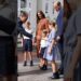 George and Charlotte arrive at new school ‘with all the gang’ ahead of first day