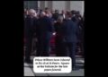 Prince William been Ushered to his sit at St Peters  Square for the late popes funeral.