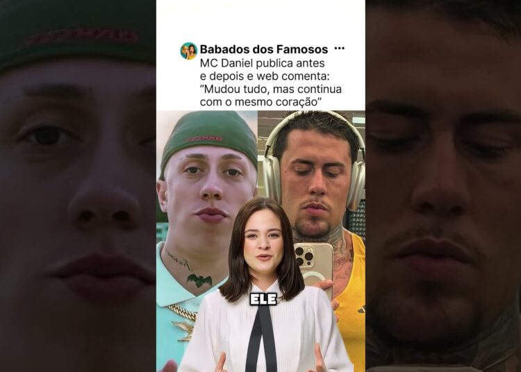 MC Daniel publica antes e depois e web comenta: “Mudou tudo, mas continua com o mesmo coração”