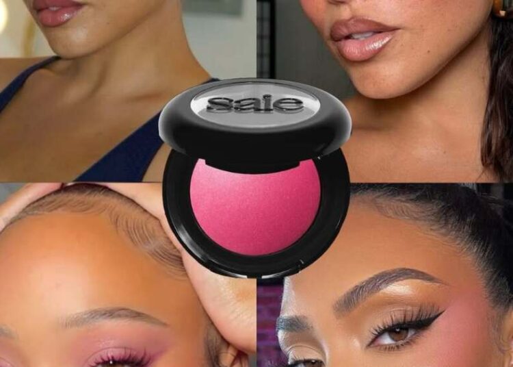 Maquiagem romântica de blush
