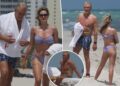 Dolph Lundgren, 67 anos, fica sem camisa na praia em Miami com esposa vestida de biquíni, 28