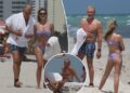 Dolph Lundgren, 67, chega à praia com a esposa Emma Krokdal, 29