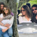 Elizabeth Hurley Cozie até Billy Ray Cyrus no 'Tennessee Weekend' depois de estrear o romance