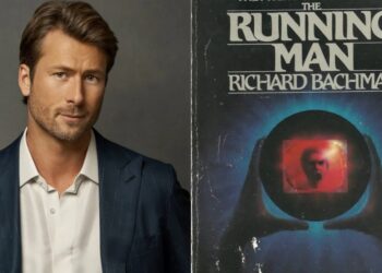 Glen Powell corre para sua vida na primeira filmagem de 'The Running Man'