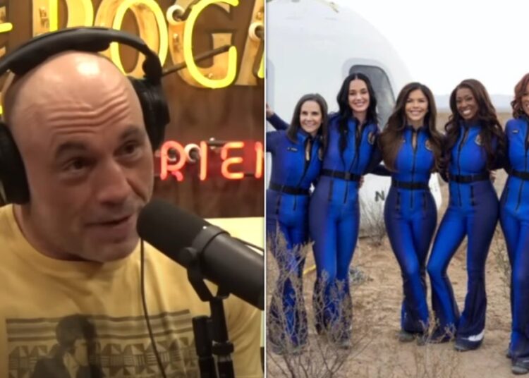 Joe Rogan zomba de Katy Perry e vôo espacial de origem azul de todas as mulheres