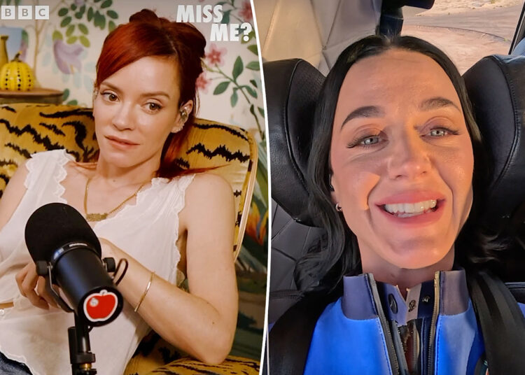 Lily Allen pede desculpas por 'ser mau' a Katy Perry sobre o vôo de origem azul