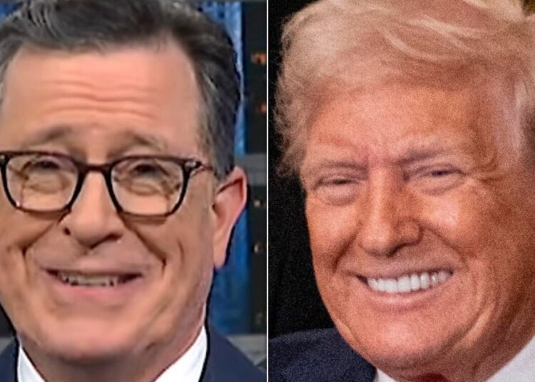 O público de Colbert geme com uma piada de Trump que você nunca pode desvantagem
