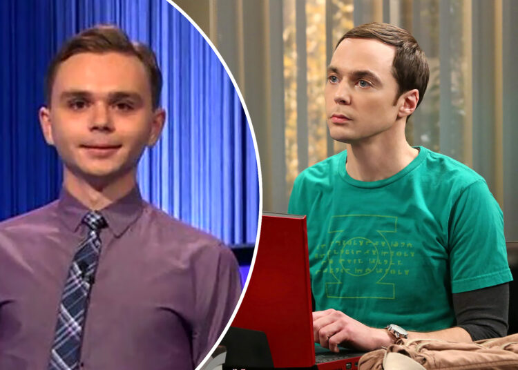 'Perigo!' O concorrente Liam Starnes chamou parecido com o personagem de 'Big Bang Theory' Sheldon Cooper