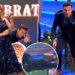 Ryan Seacrest cai na fase 'Wheel of Fortune' durante as filmagens