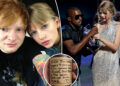 Taylor Swift joga sombra em Kanye West com um presente para Ed Sheeran