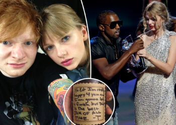 Taylor Swift joga sombra em Kanye West com um presente para Ed Sheeran