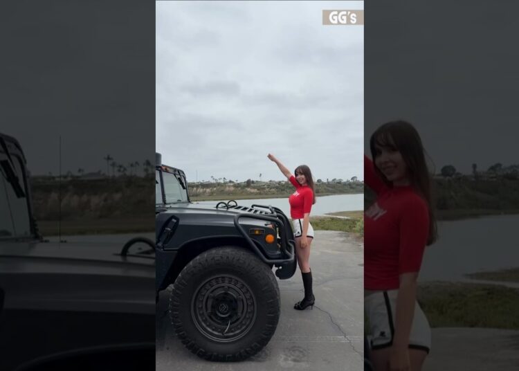 Sophie Mudd Shows Off Her Apocalypse 6×6 Hellfire Ride! 🚛🔥 | Just a Girl & Her Humvee 🪖 #shorts