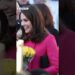 Pregnant Kate was presented with multiple bunches of flowers