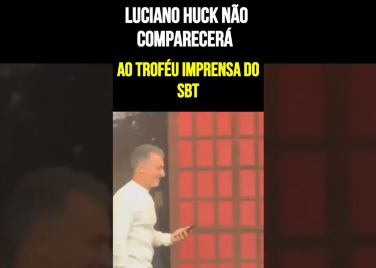 Luciano Huck não comparecerá ao Troféu Imprensa do SBT #LucianoHuck #TroféuImprensa