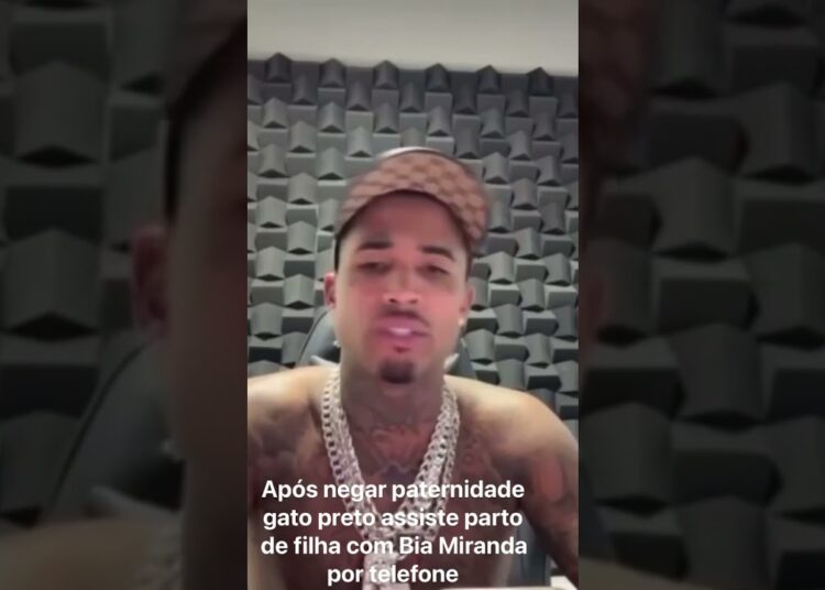 Fofocas do dia Após negar paternidade Gato Preto assiste parto de filha com Bia Miranda por telefone