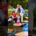 Prince Harry With Kids Crossing the river #cute #family #love #kids #royals #baby