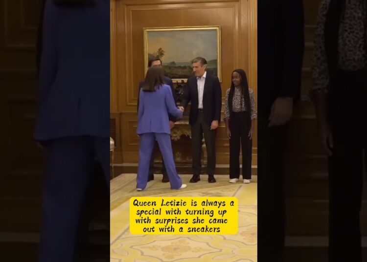 Queen Letizie is a special at surprises with her outfits, love the sneakers she wore here.