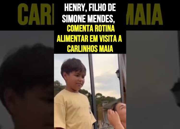 Henry, filho de Simone Mendes, comenta rotina alimentar em visita a Carlinhos Maia #SimoneMendes